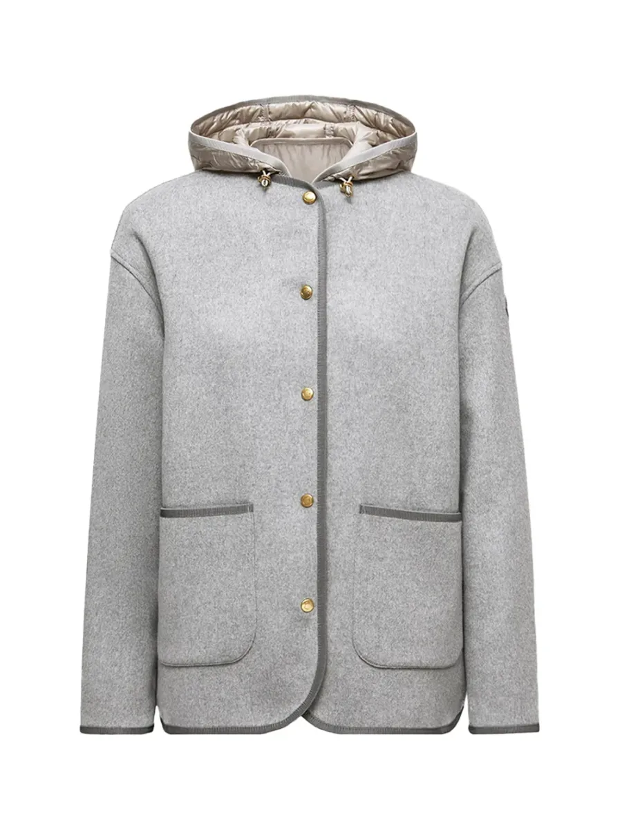women Reposse 3-in-1 Wool & Cashmere Short Down Jacket Grey