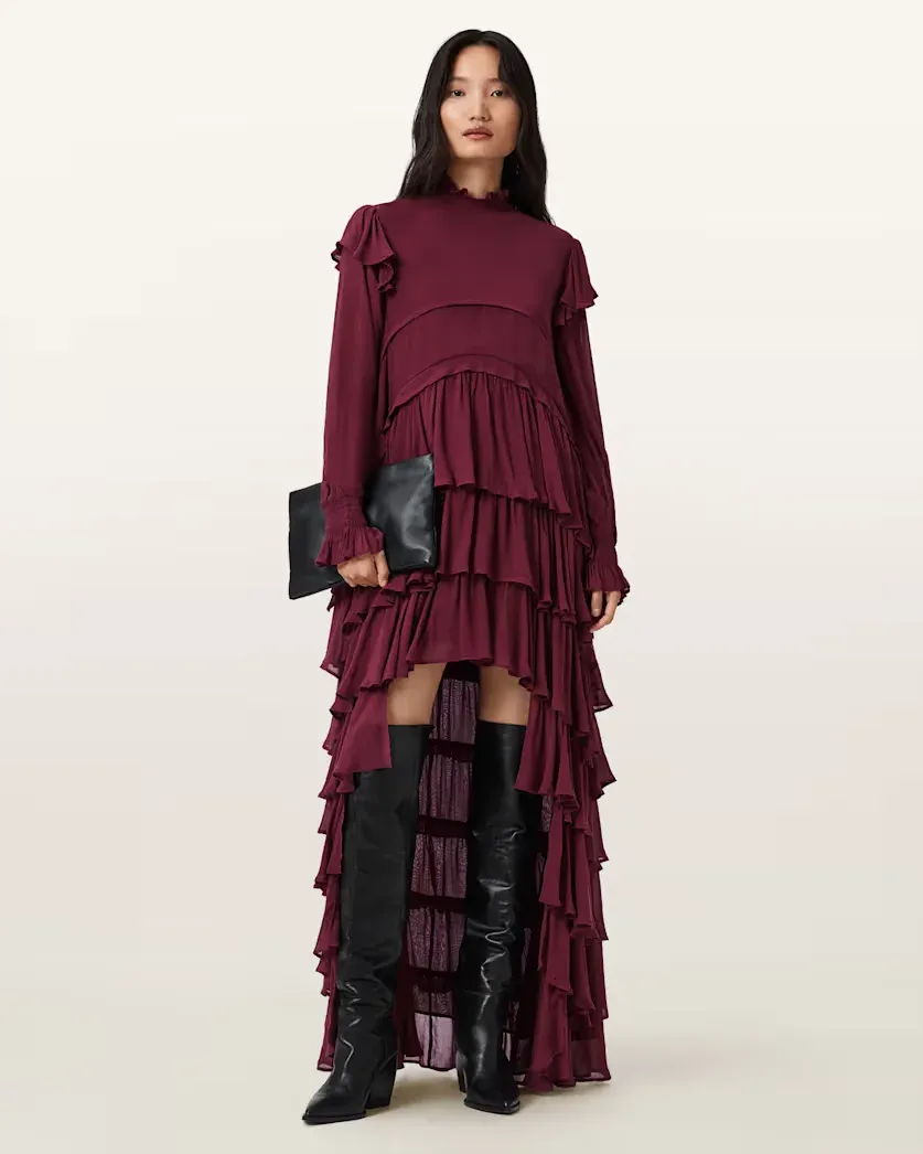 Cavarly Tiered Ruffle Maxi Dress