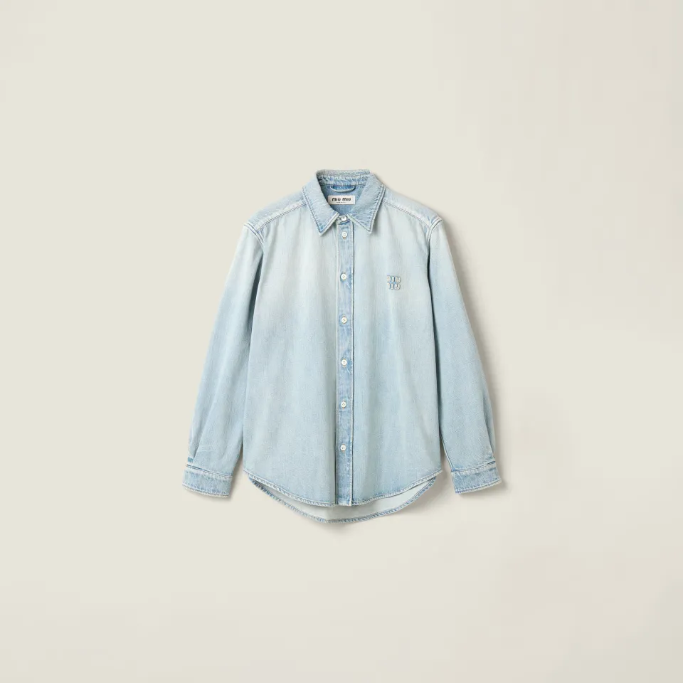 Washed denim shirt