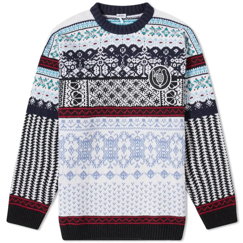ELN Recycled Patchwork Crew Knit