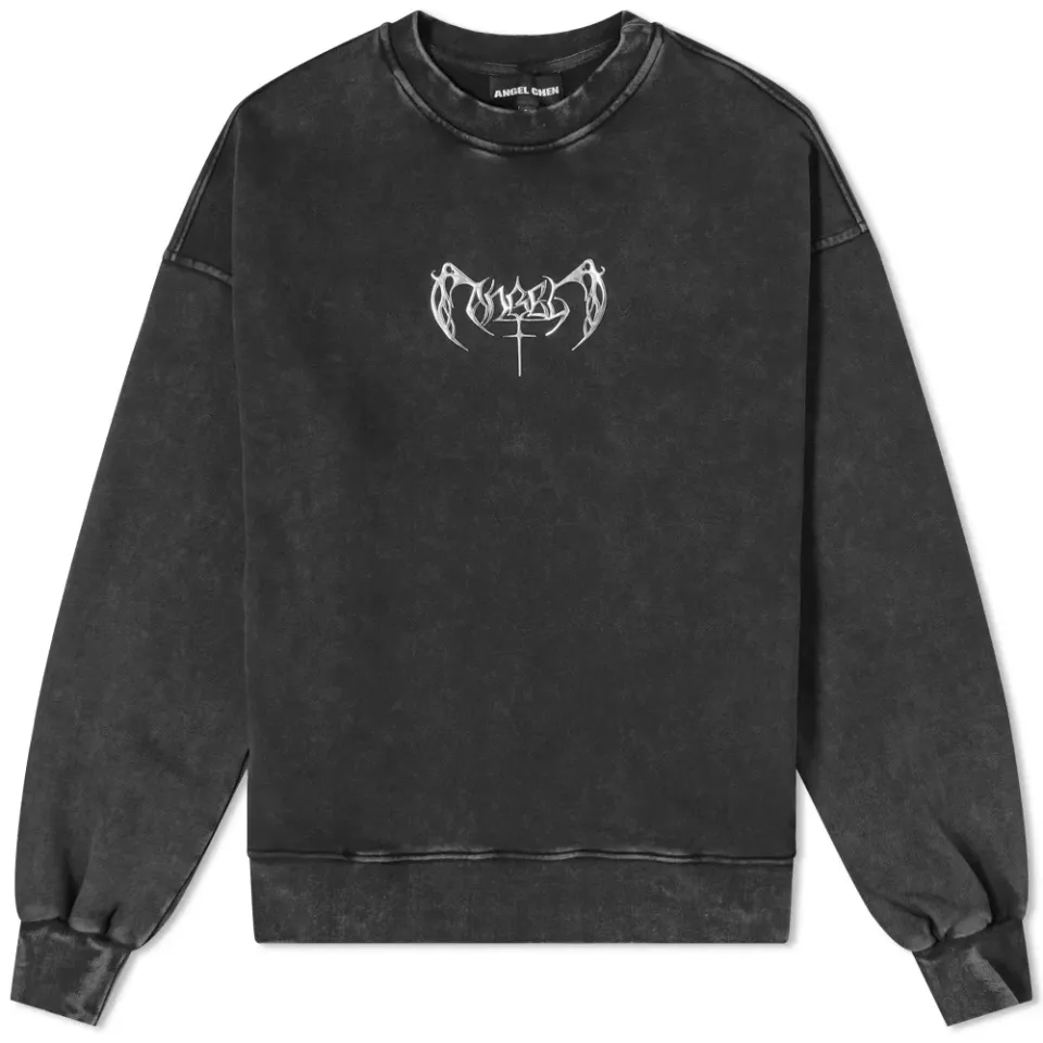 Washed Embroidery Crew Sweat