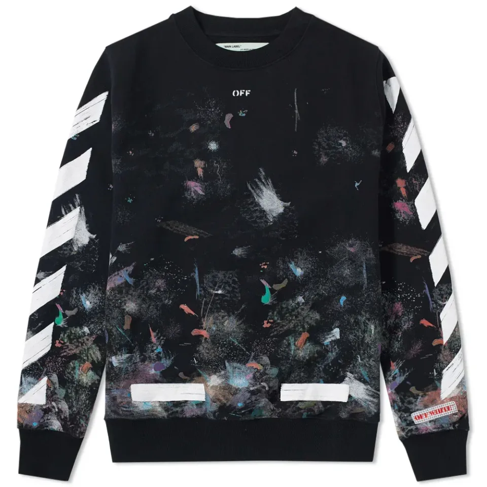 Diagonal Galaxy Brushed Crew Sweat