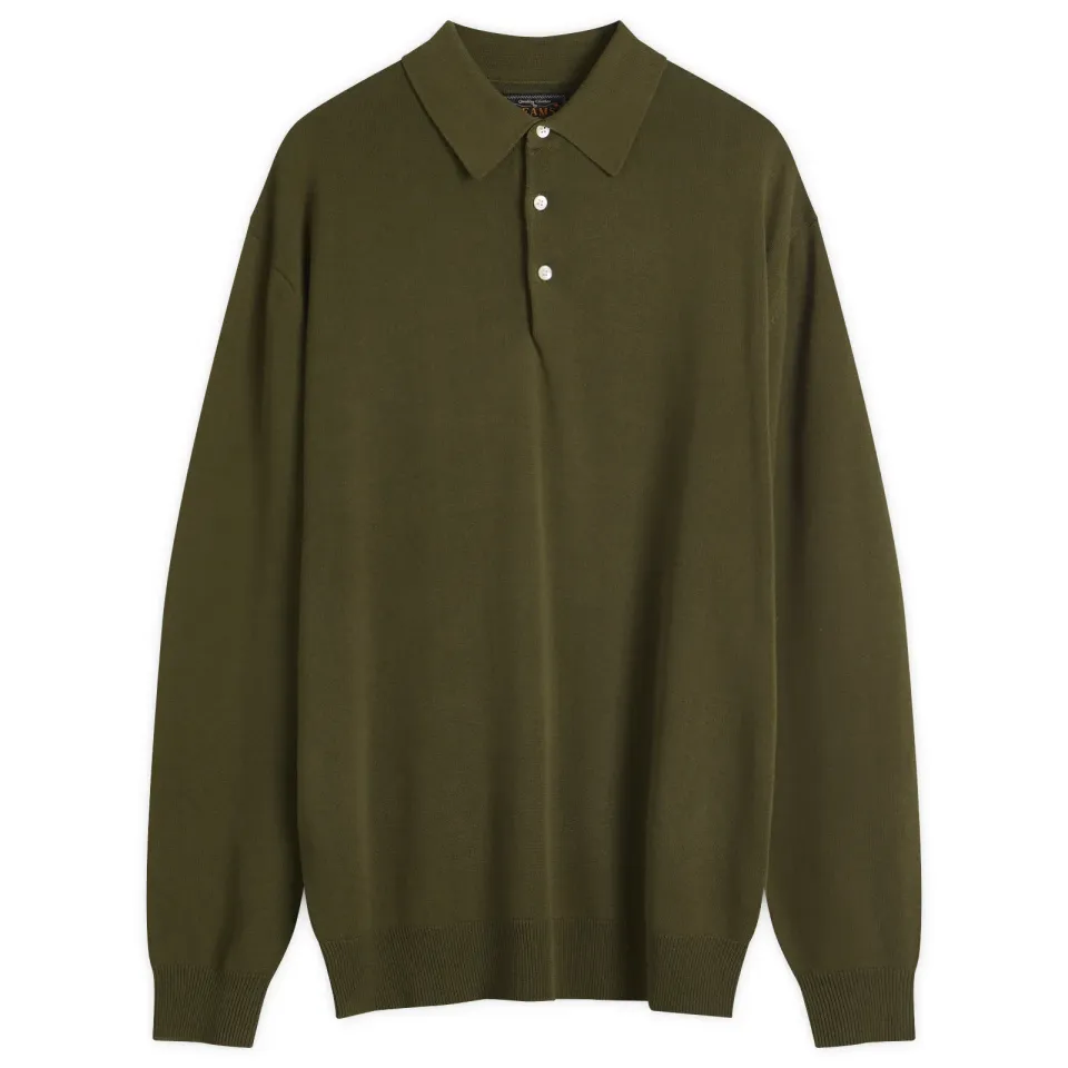 12g Knit Long Sleeve Polo