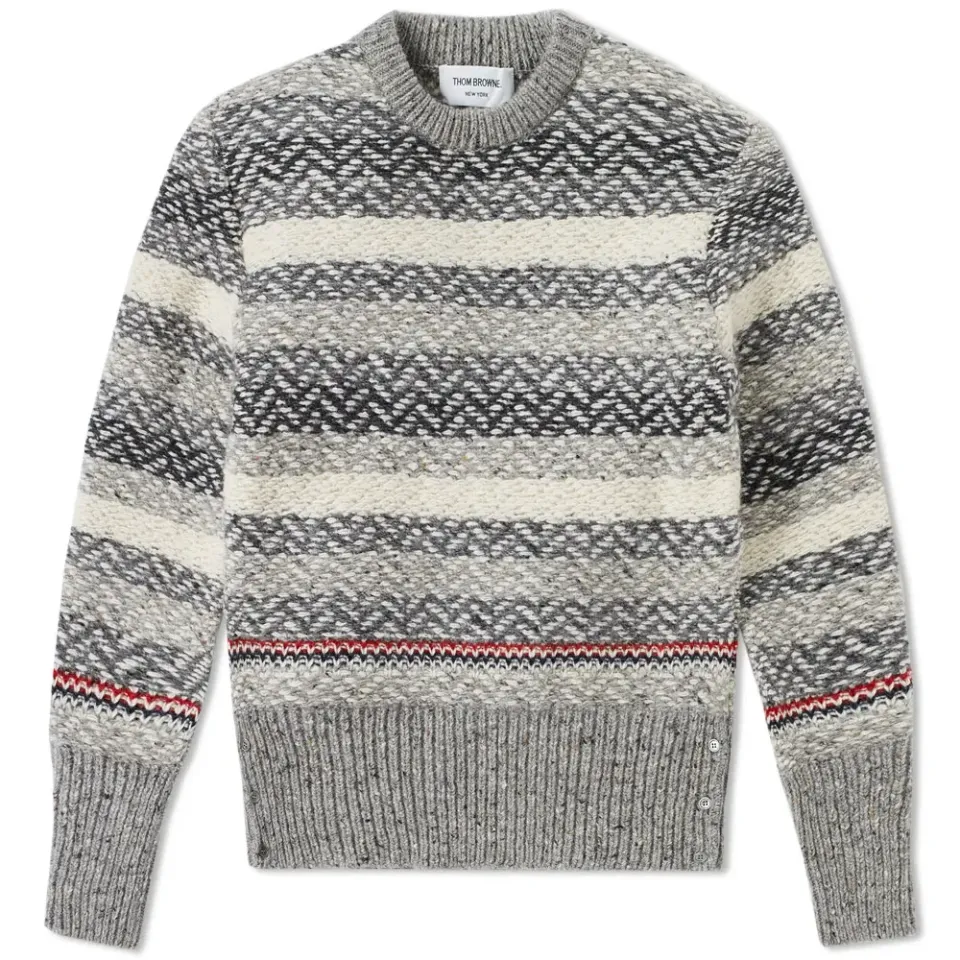 Herringbone Stripe Crew Knit