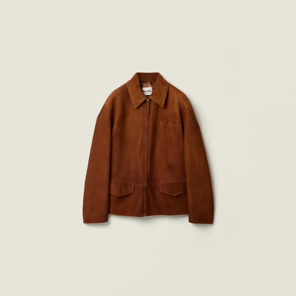 Waxed suede jacket