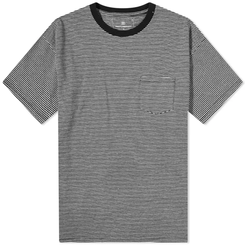 Dripping Narrow Border Pocket T-Shirt