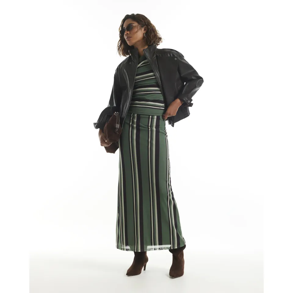 Stripe Maxi Skirt
