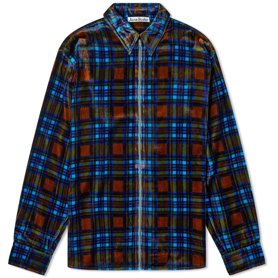 Sandrok Zip Tartan Overshirt