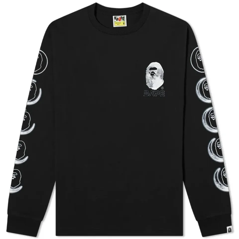 Long Sleeve Ape Head Moon T-Shirt