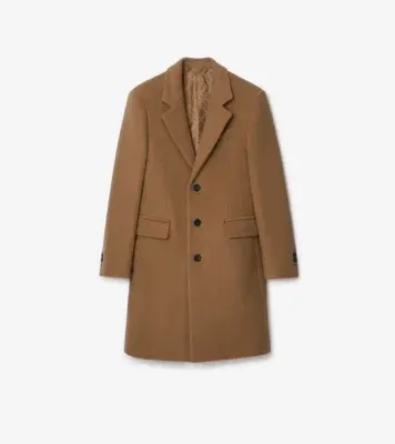 Wool Tailored Coat in Fawn beige