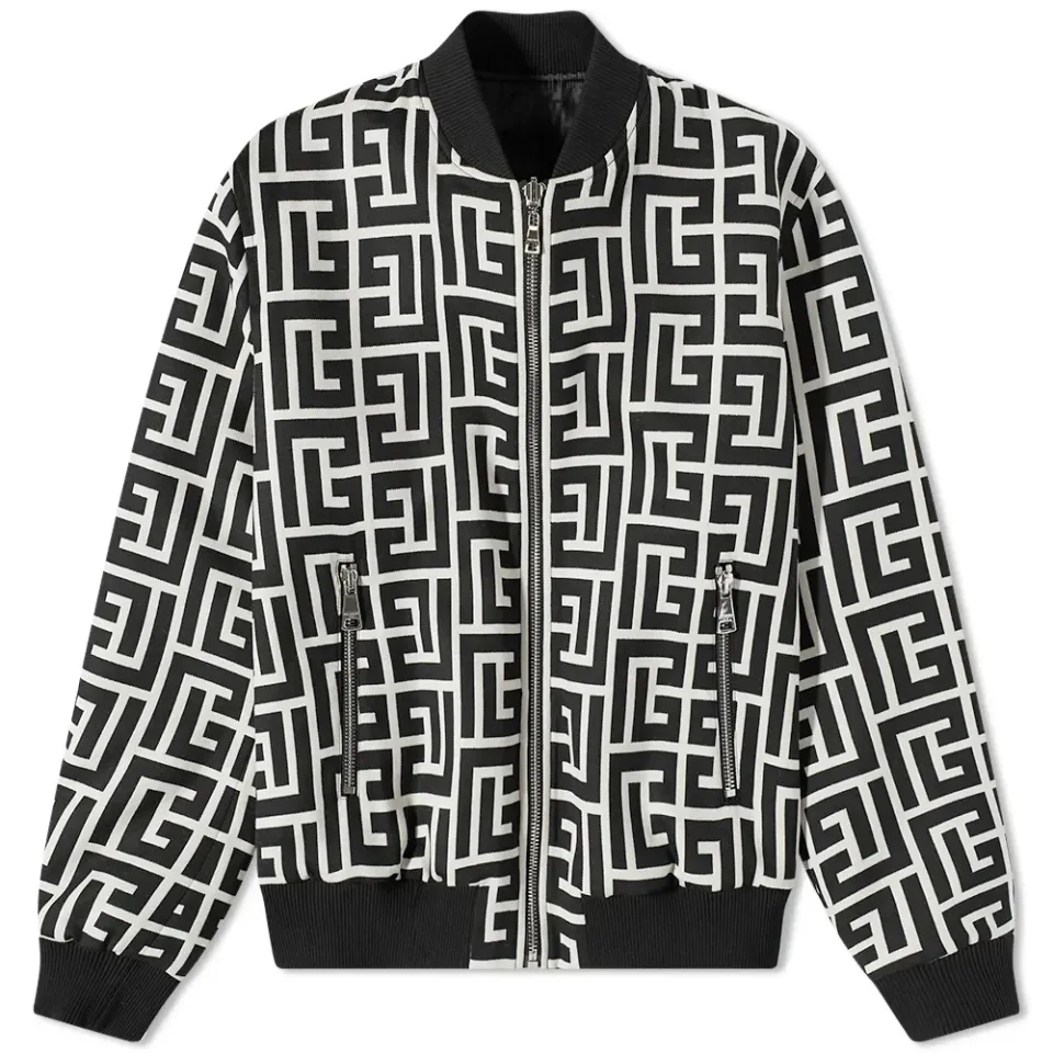 Reversible Macro Monogram Bomber Jacket