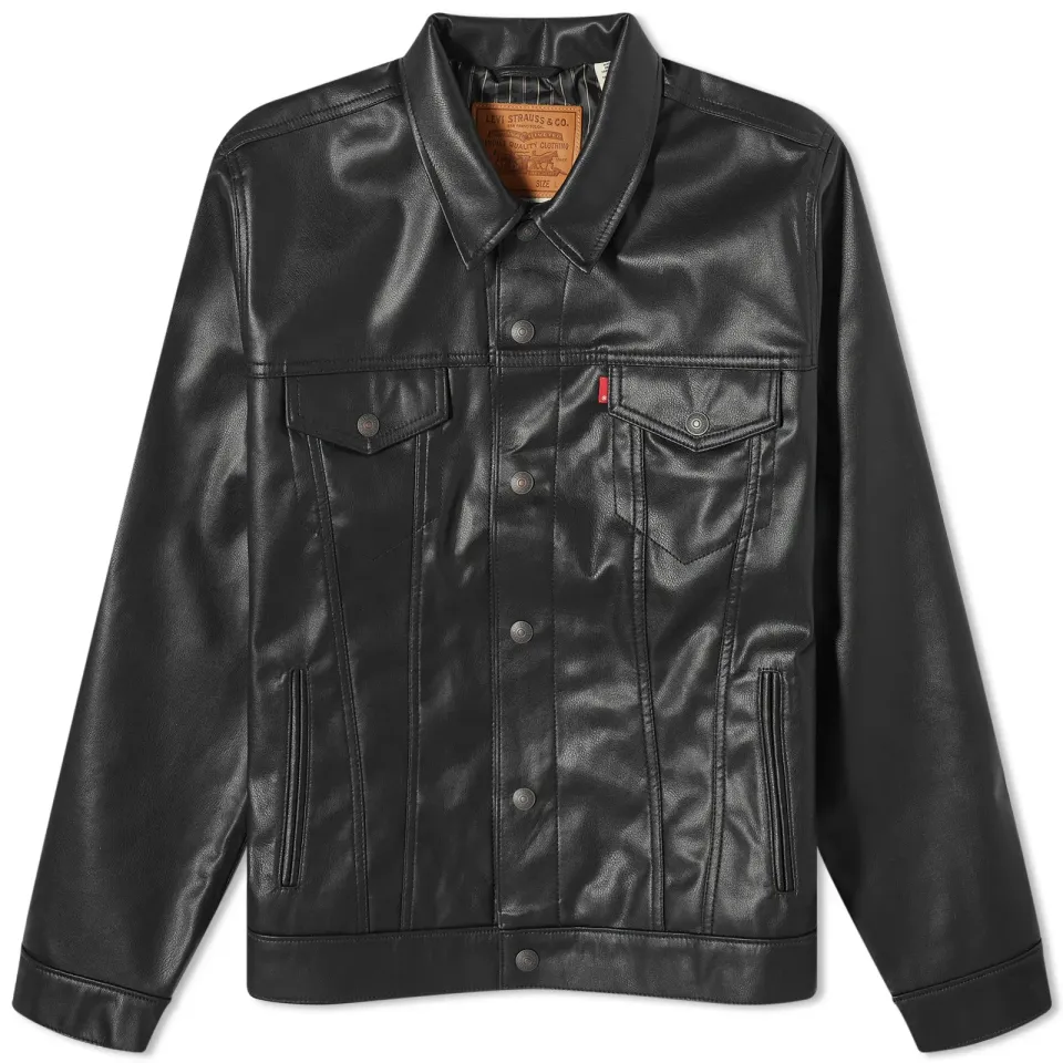 Levis Vintage Clothing Leather Trucker Jacket