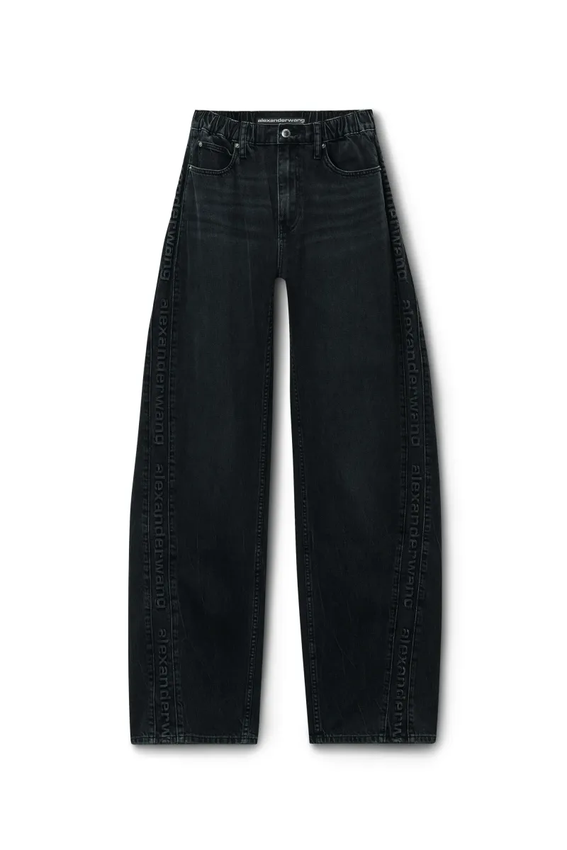 Logo Embossed Ballon Jogger Pant in Cotton