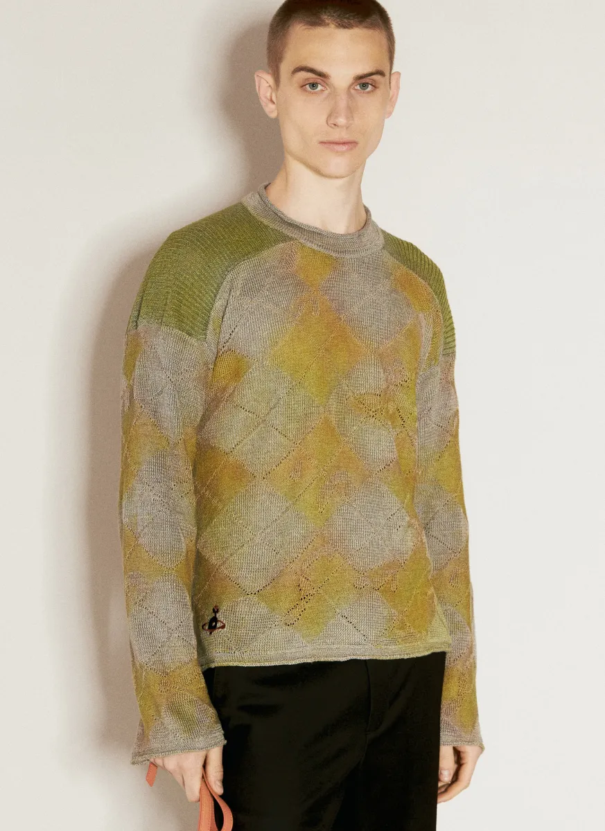 Argyle Knit Sweater