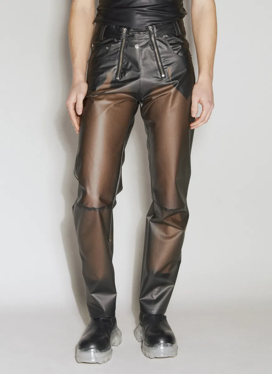 Clear Double-Zip Pants