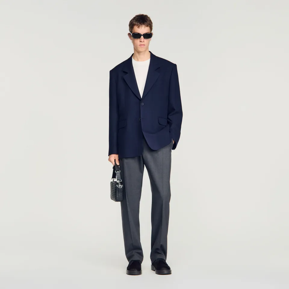 Oversized virgin wool jacket