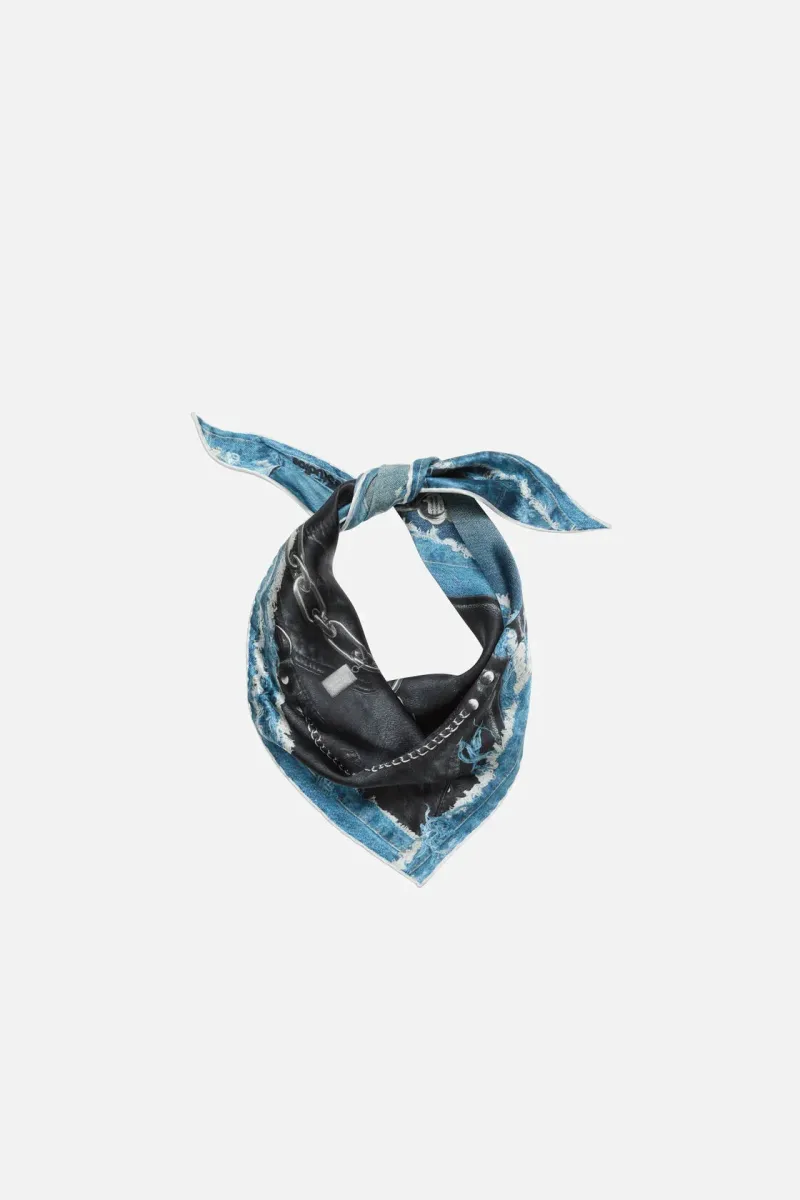 Printed silk bandana