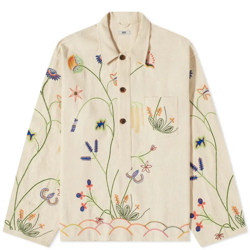 Wildflower Embroidered Popover Overshirt
