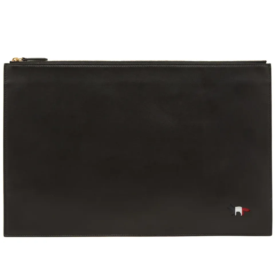 Maison Kitsuné Tricolour Leather Portfolio