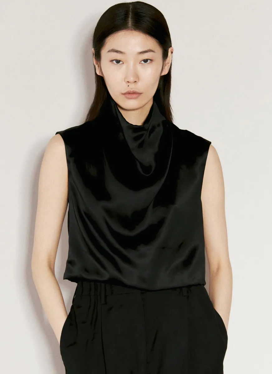 Cowl-Neck Crop Top