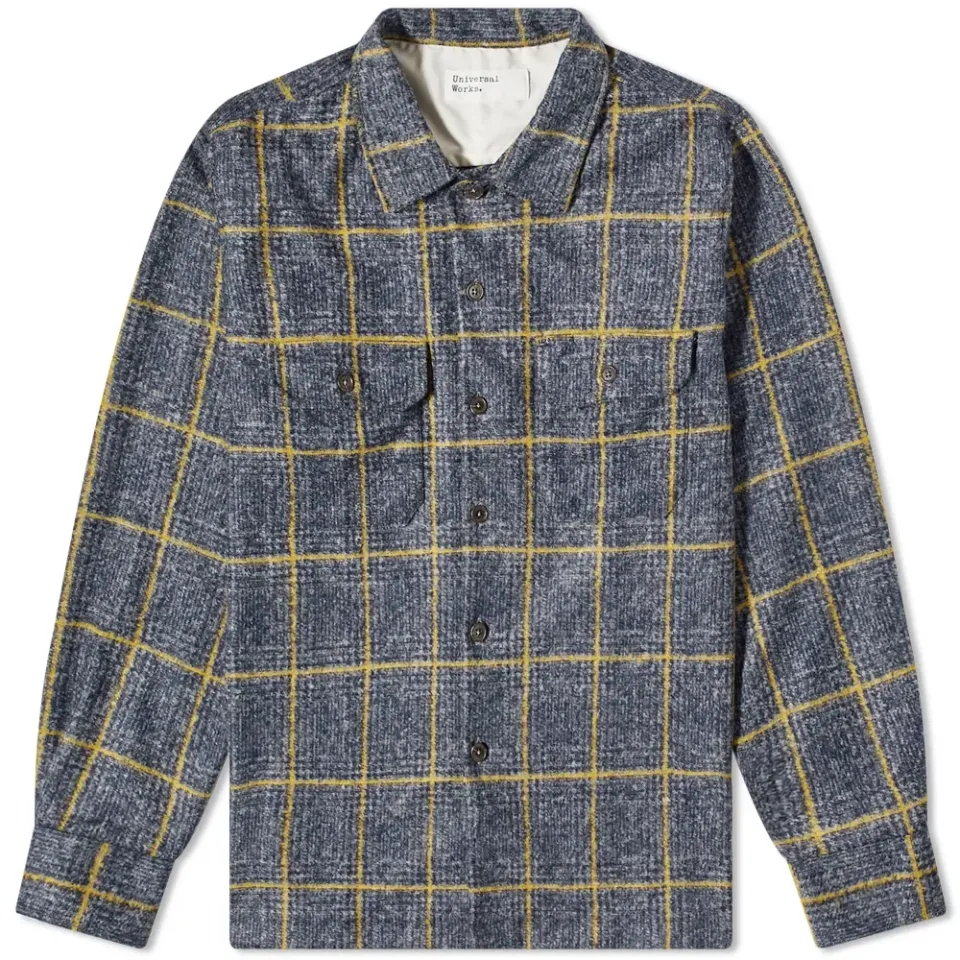 Check Wool Utility Overshirt