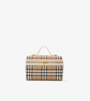 Check Vanity Bag​ in Archive beige/soap beige - Women, Cotton, Technical