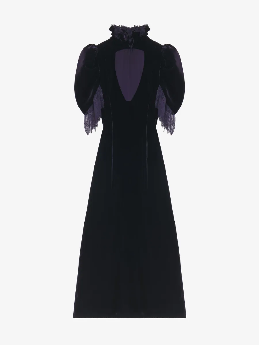 Fluid Velvet Evening Dress