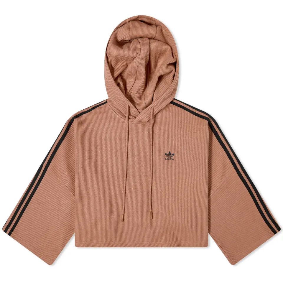 3-Stripe Cropped Hoodie