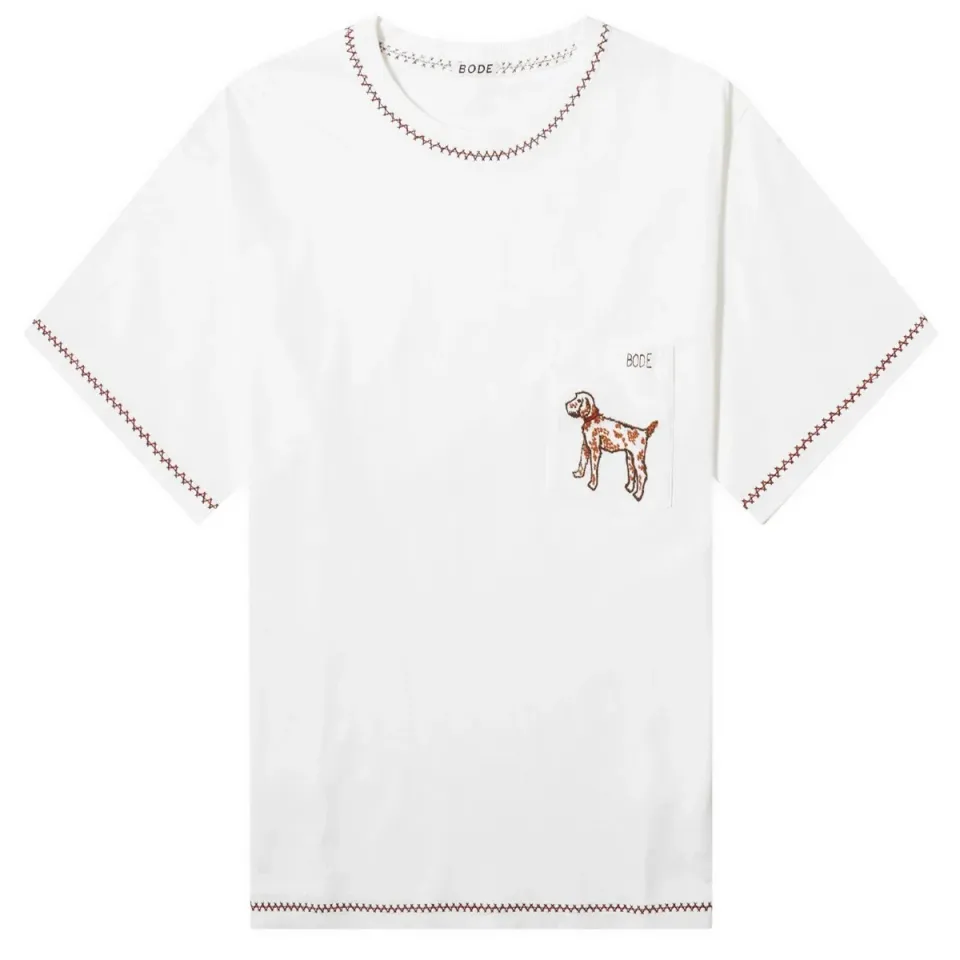 Beaded Griffon Pocket T-Shirt