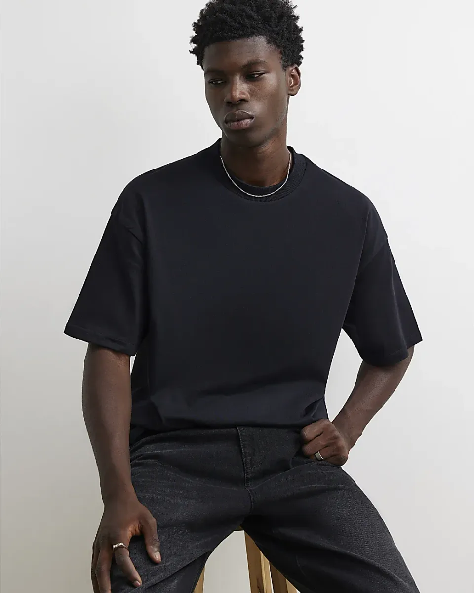 Oversized Fit Cotton Crew Neck T-Shirt