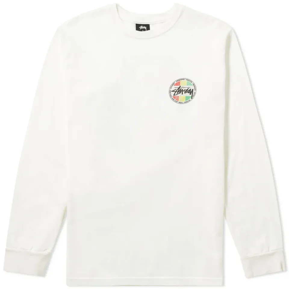 Long Sleeve Vintage Dot Pigment Dyed Tee