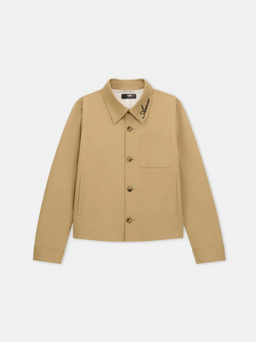 SCRIPT COLLAR SHIRT JACKET - Earth