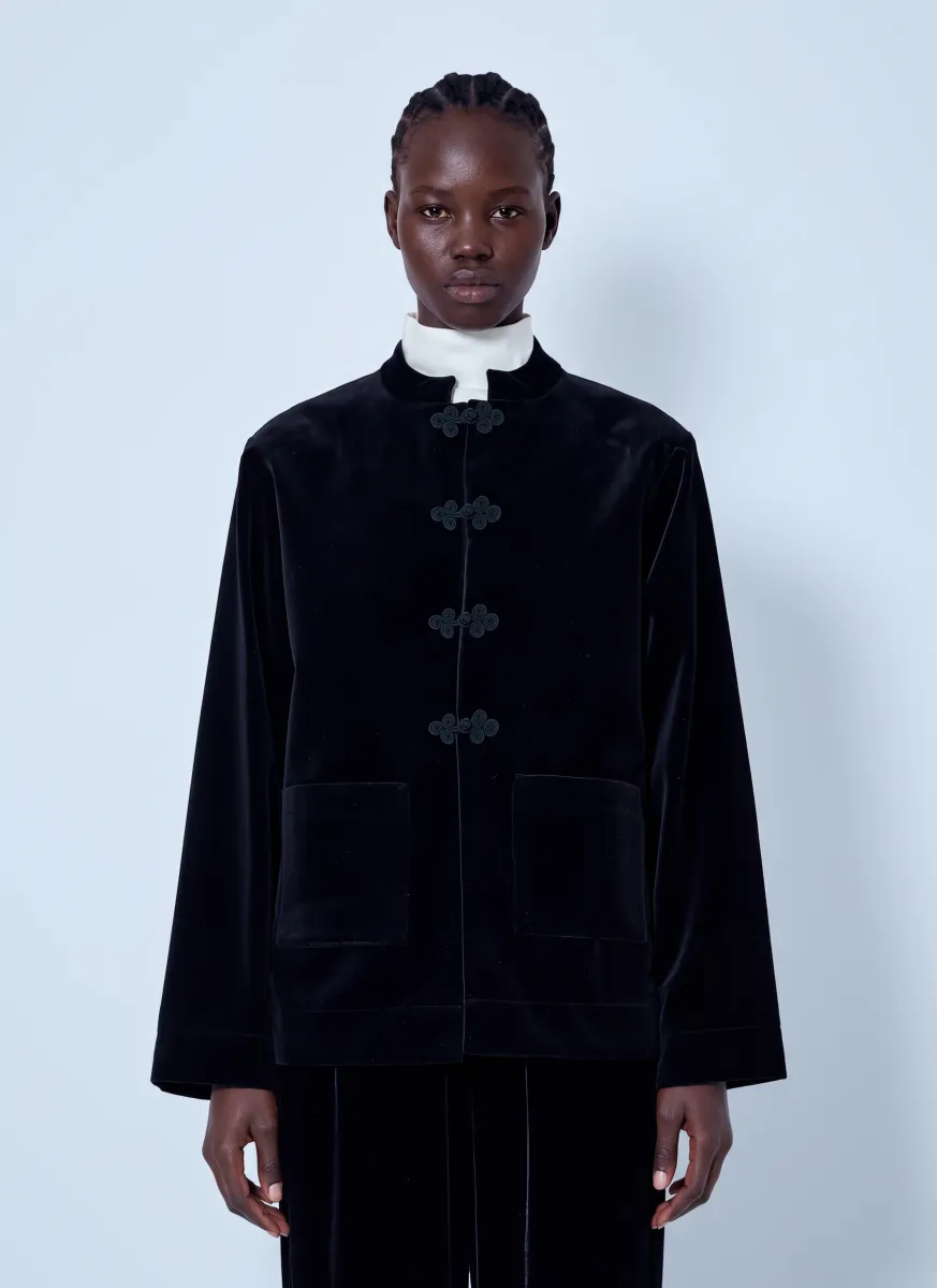 Pankou Closure Velvet Jacket