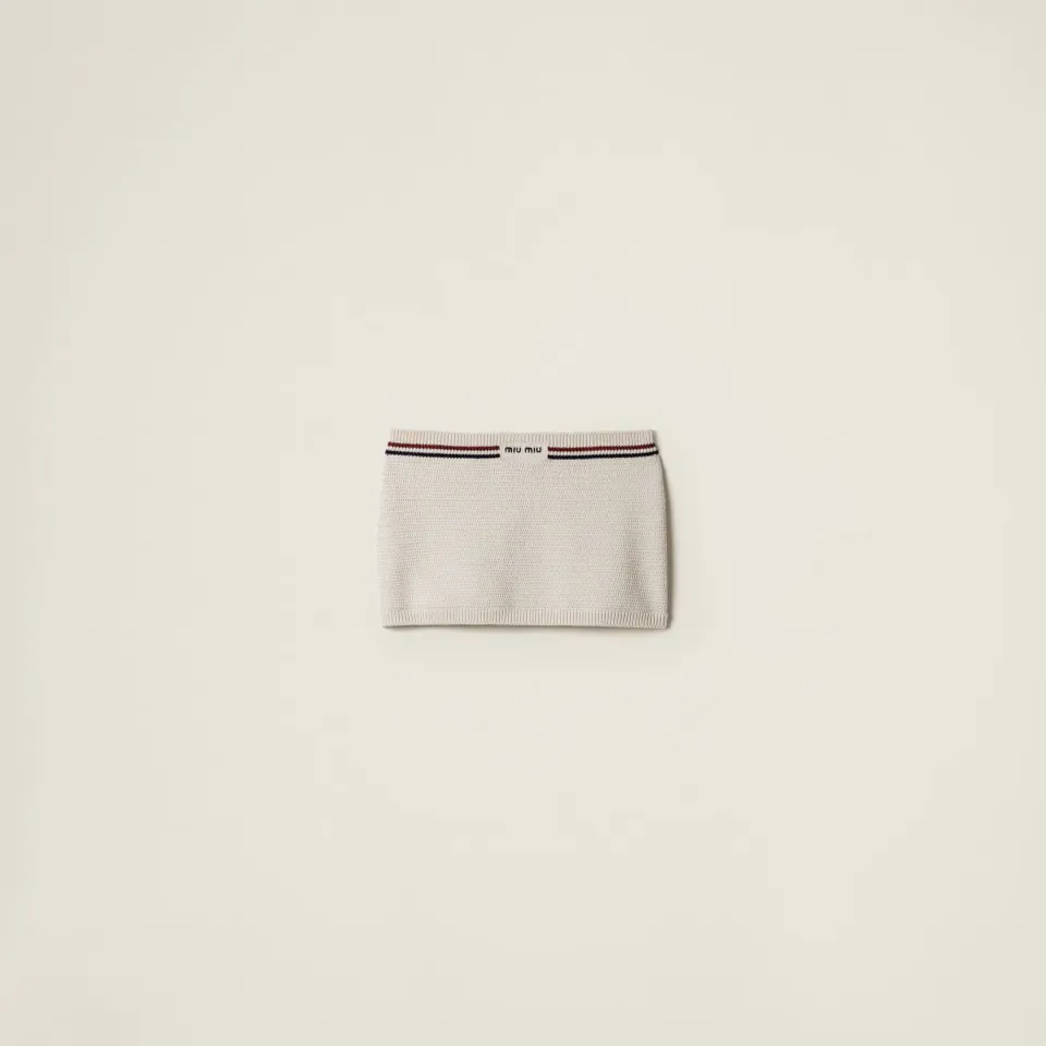 Cotton knit miniskirt