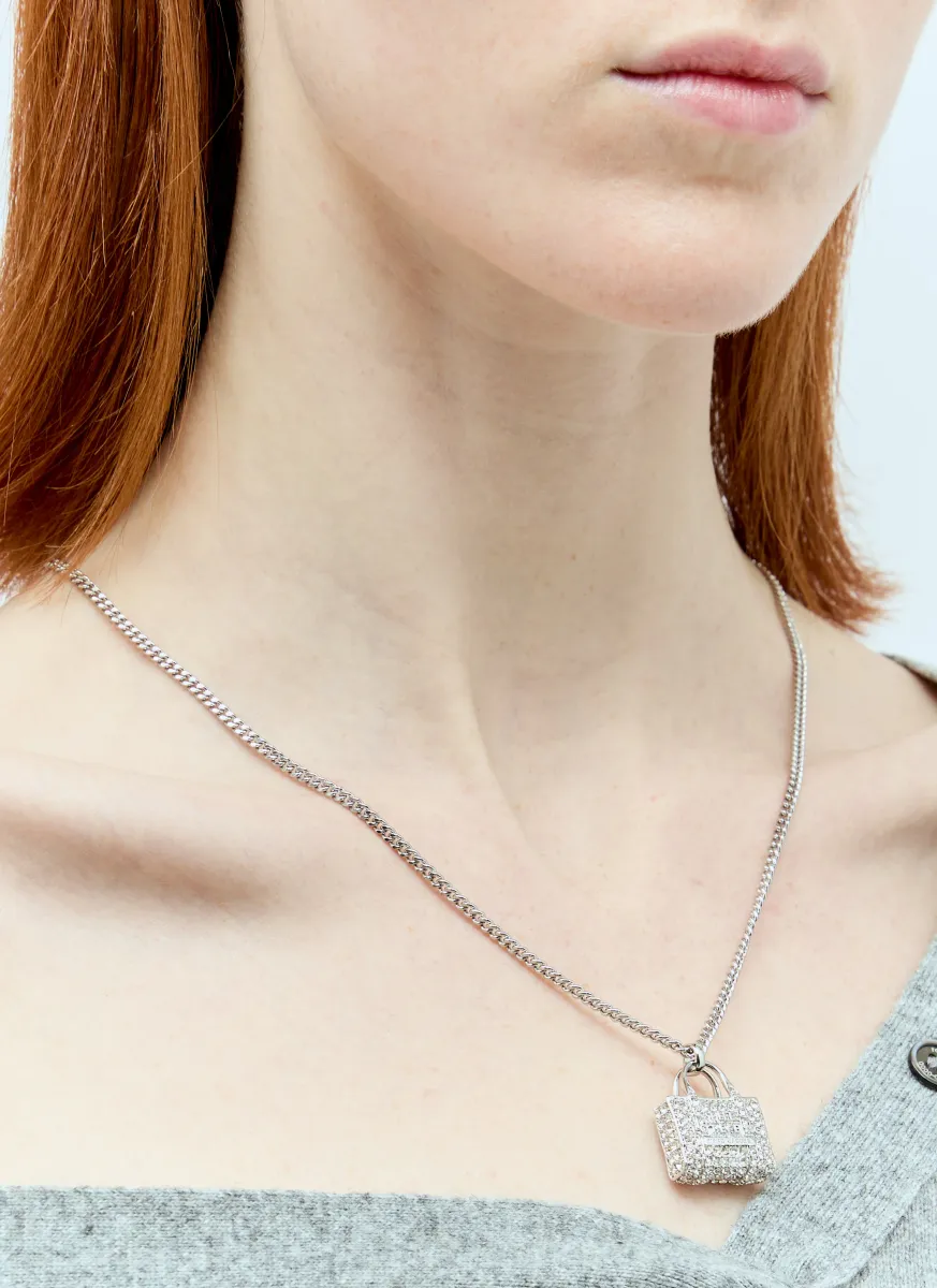 The Pave Tote Bag Necklace