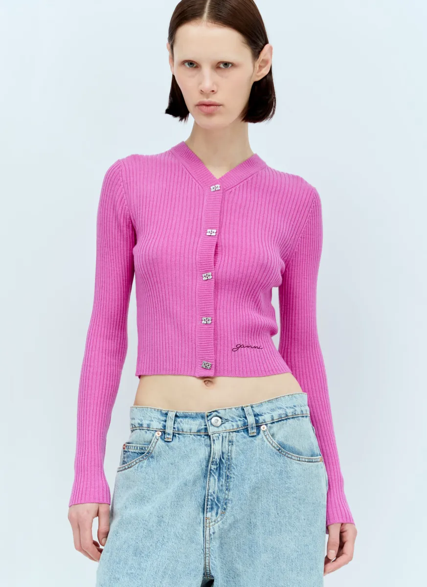 Mini Ribbed Merino Cardigan