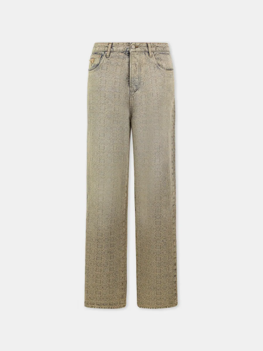 MA QUAD JACQUARD BAGGY JEAN - Multi