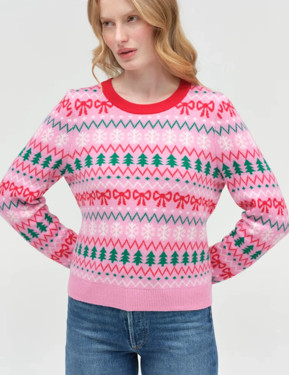 Fairisle Crew Neck Jumper with Wool
