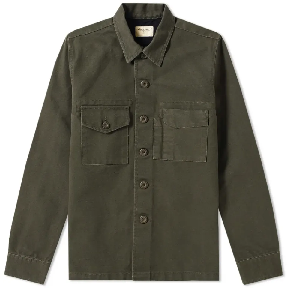 Nudie Sten Canvas Army Shirt