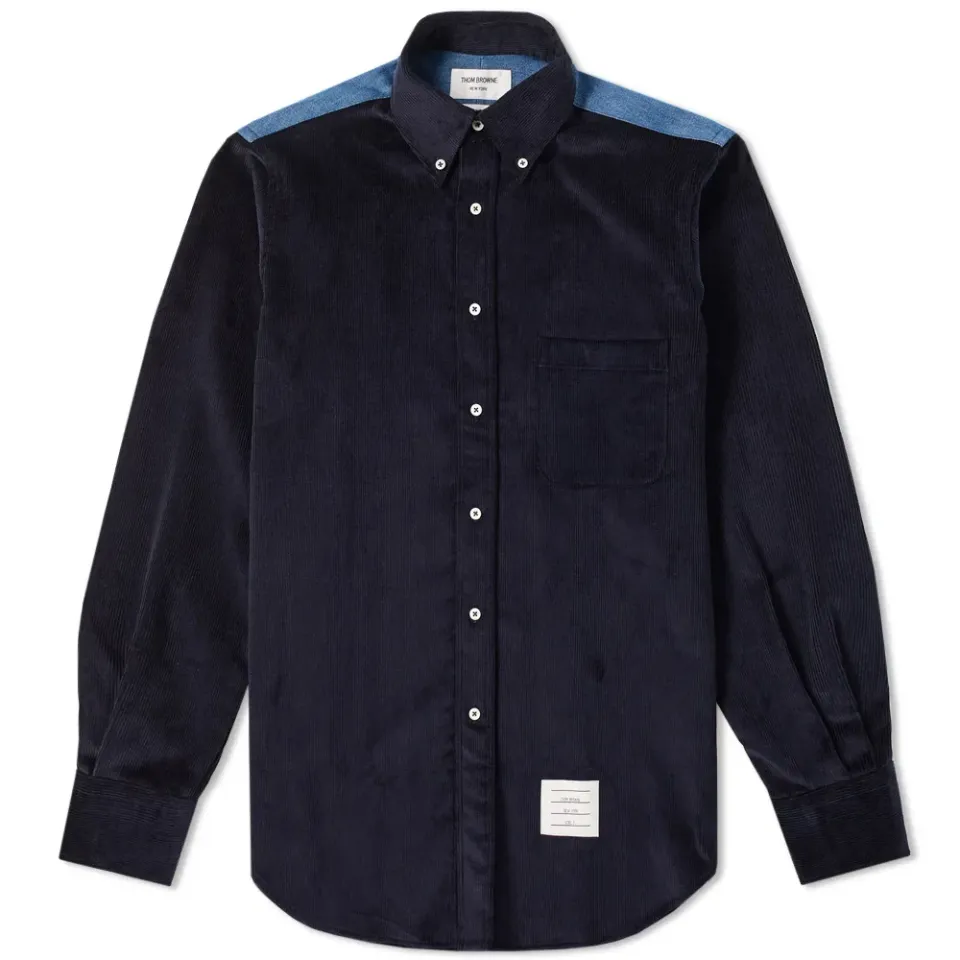 Contrast Yoke Corduroy Shirt