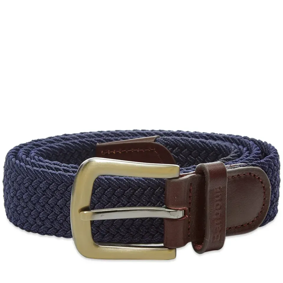 Stretch Webbing Leather Belt