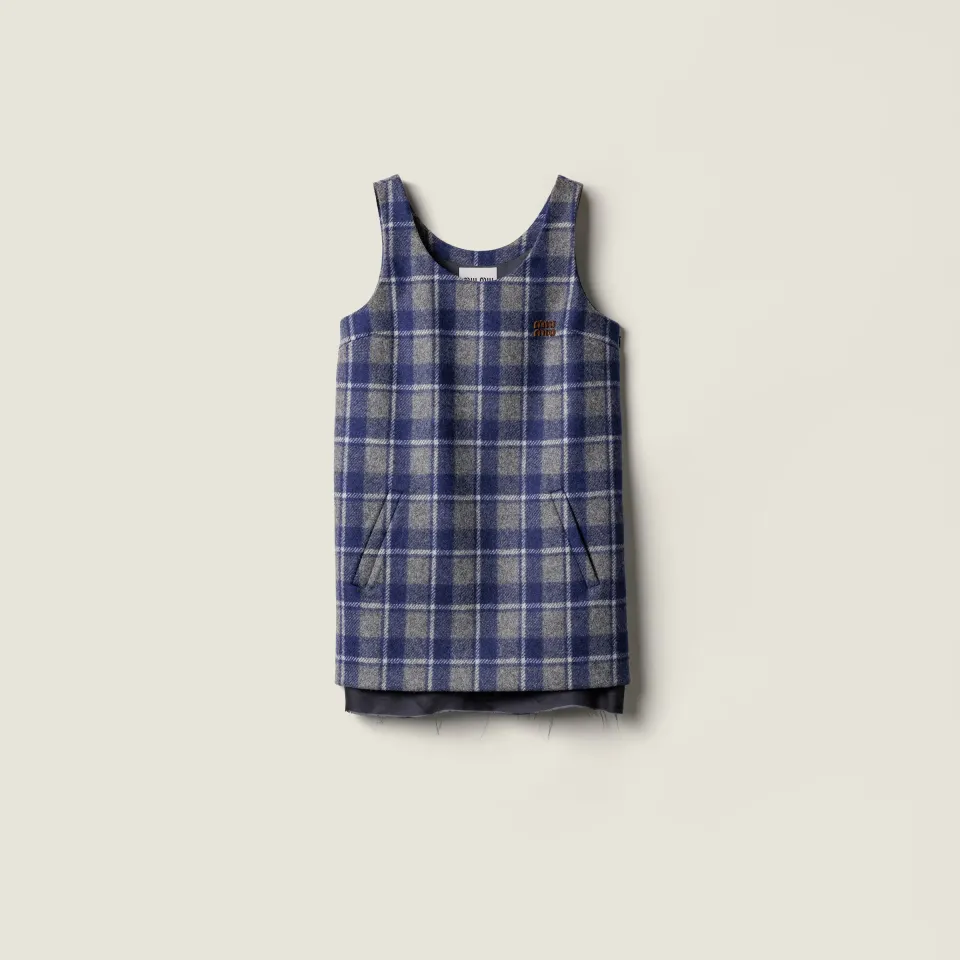 Checked mini-dress