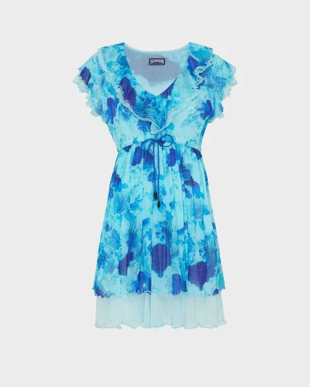 Women Short Tulle Dress Coral Reef