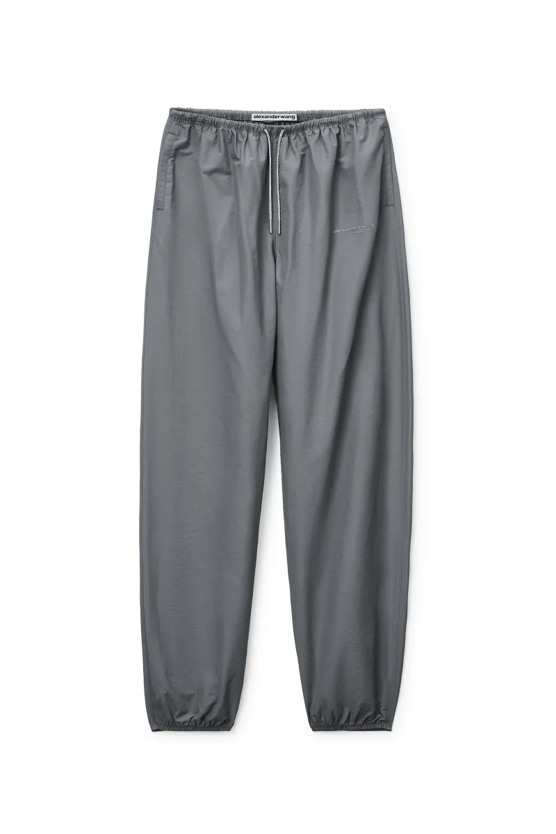 CRYSTAL HOTFIX DRAWCORD MID-RISE TRACK PANT