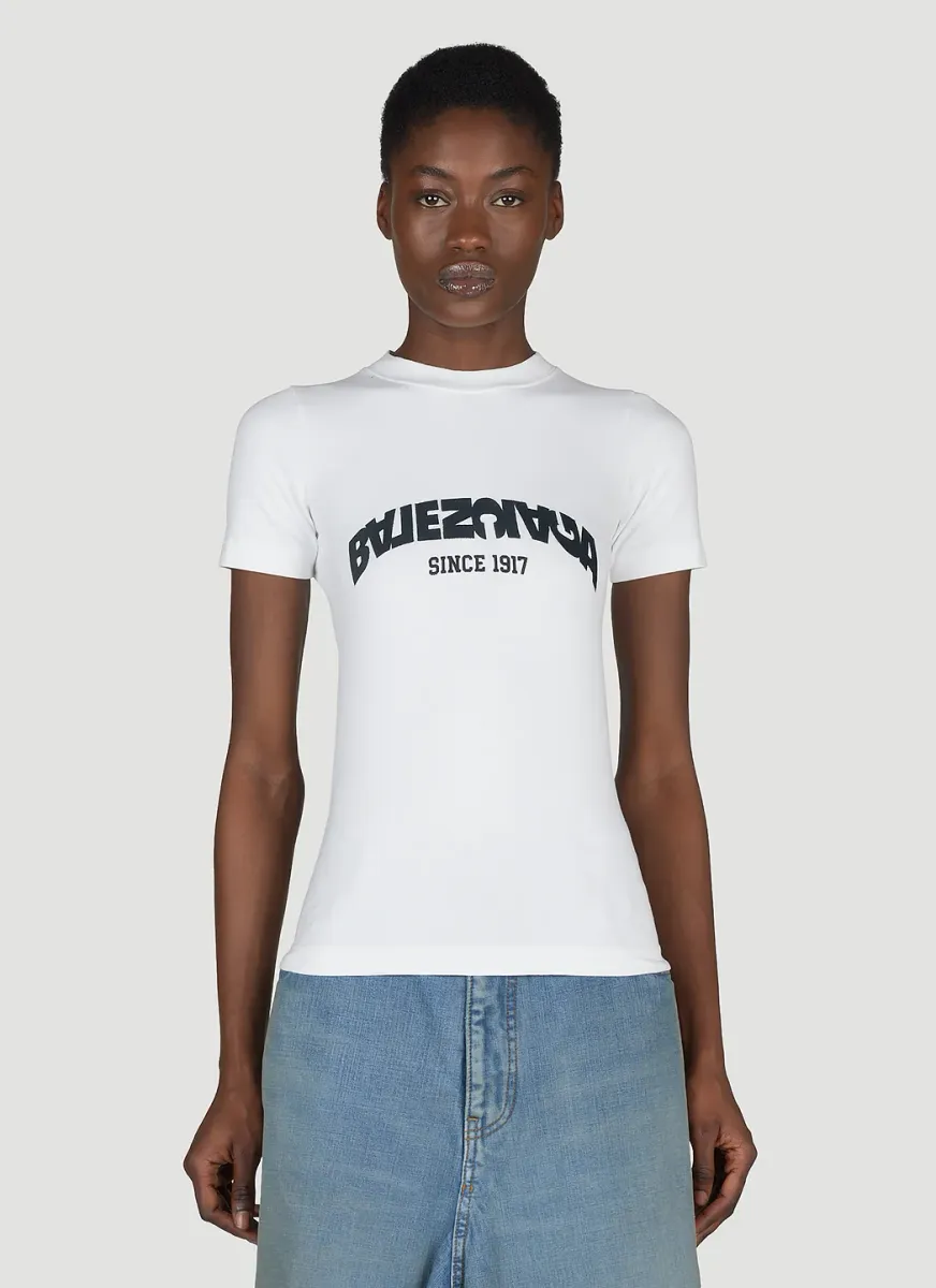 Fitted Logo Print T-Shirt