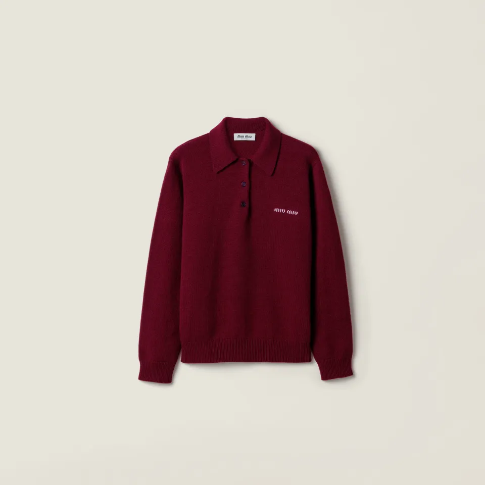 Cashmere polo sweater