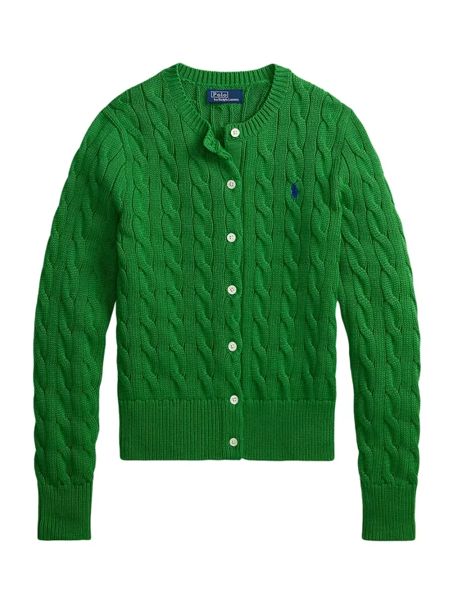 Crewneck Cardigan Green