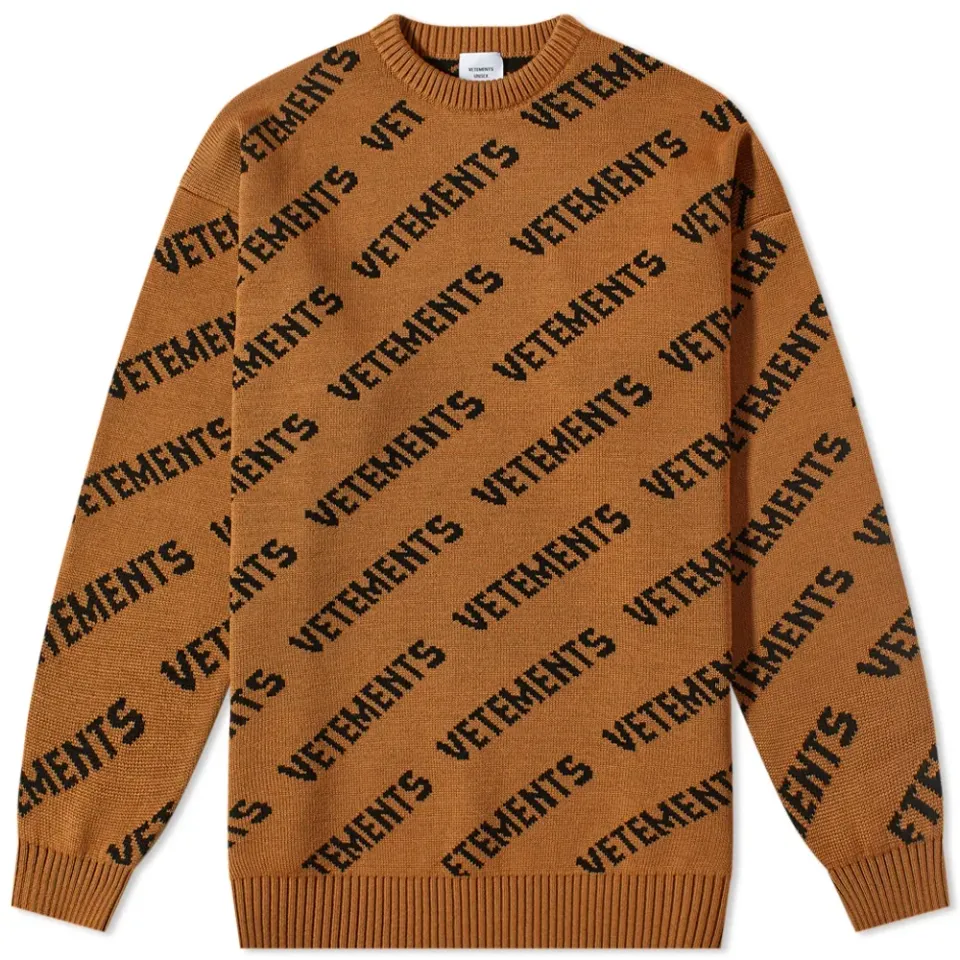 All Over Logo Crew Knit