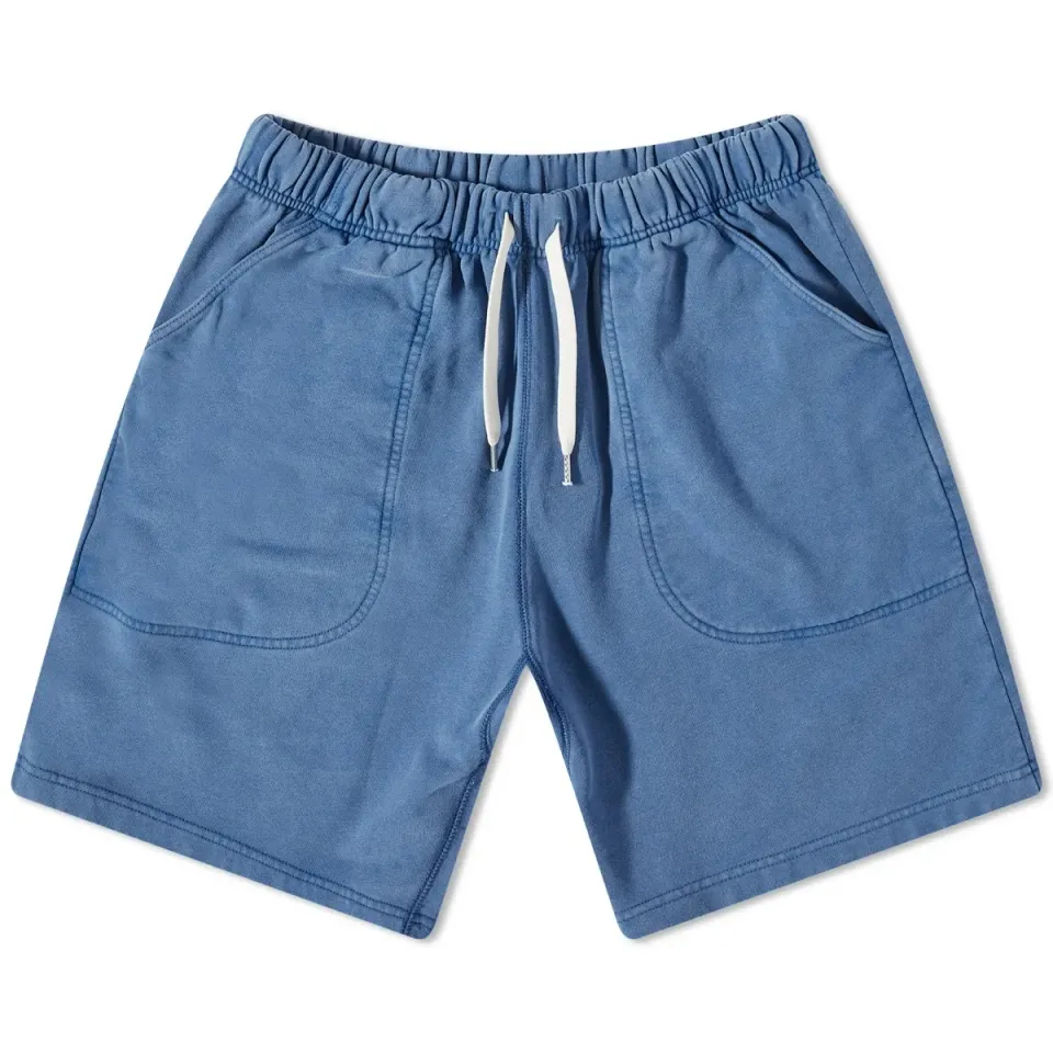 Washed Indigo Sweat Shorts