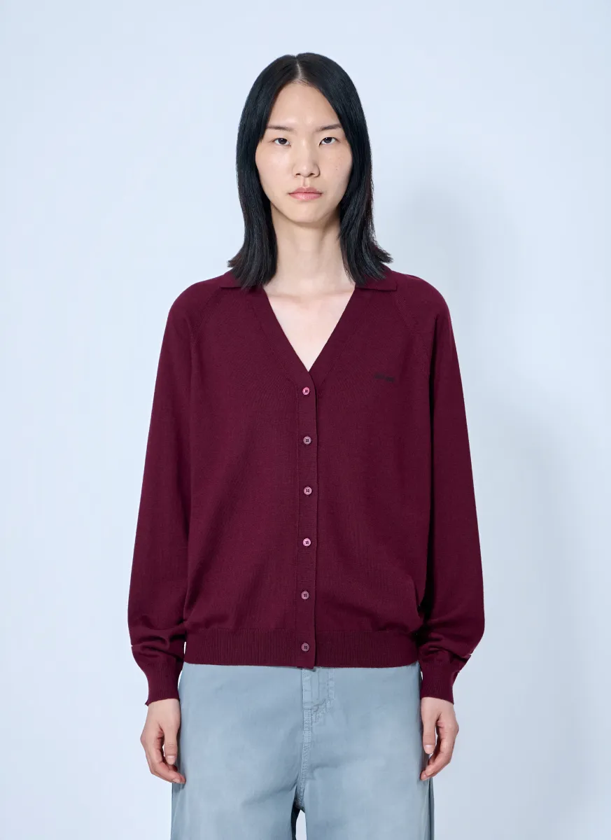 Knit Cardigan with Logo